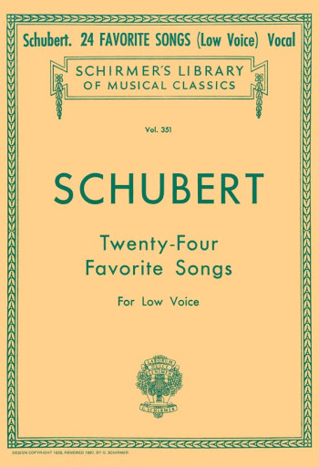 24 Favourite Songs: Low Voice And Piano