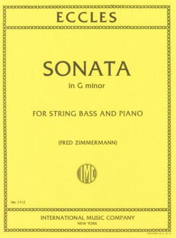Sonata G Minor: Double Bass & Piano (International)