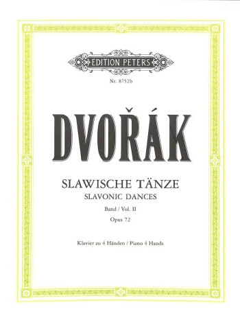Slavonic Dances Op.72: Vol II Piano Duet (Peters)