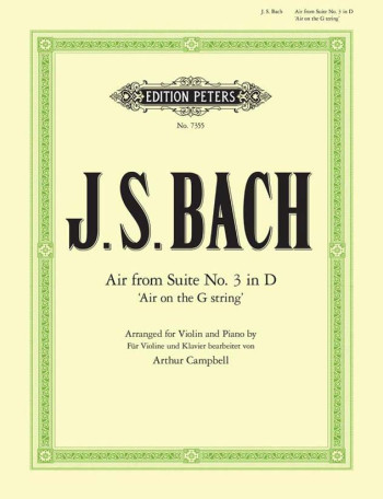 Air On The G String From Suite No3 In D: Violin & Piano (Peters)