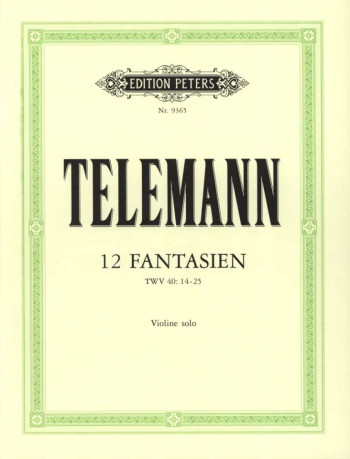 12 Fantasias: Violin Solo (Peters)