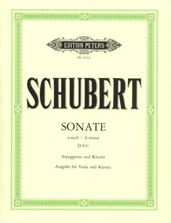 Arpeggione Sonata A Minor D821: Viola & Piano (Peters)