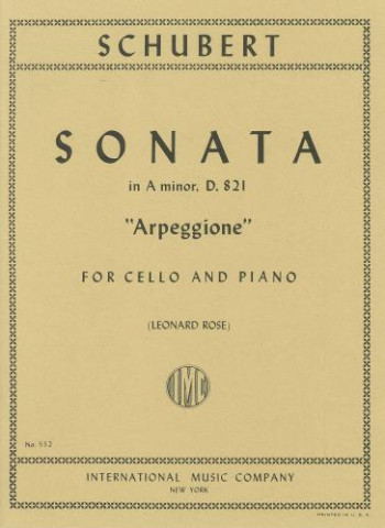 Sonata: Arpeggione: A Minor: Cello  (International)
