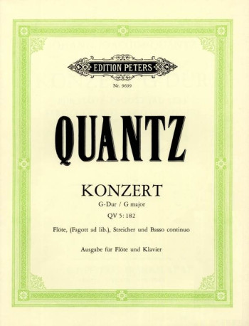 Concerto G Major QV5: 182: Flute & Piano (Peters)