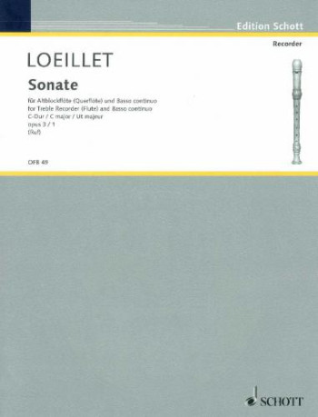 Sonate C Major: Flute Or Treble Recorder (Schott)