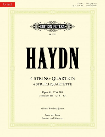 4 String Quartets Op.42 Op.77 & Op.103 (Full Score & Parts) (Peters)