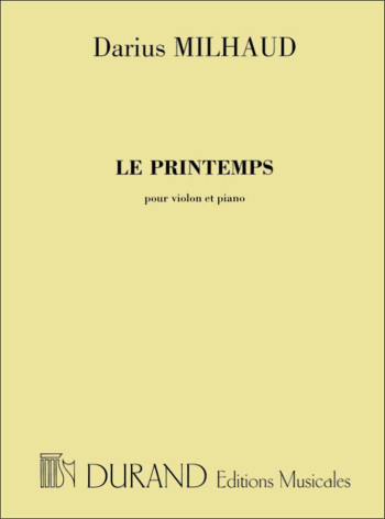 Le Printemps: Violin & Piano (Durand)