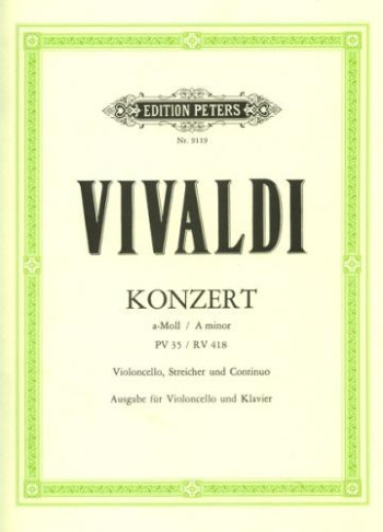 Concerto A Minor Rv418: Cello & Piano (Peters)