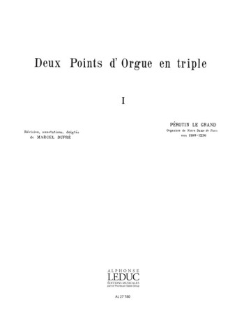 Le Grande De Pant Dorg Ren Triple: Organ (Leduc)