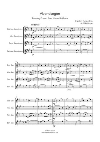 Abendsegen: Saxophone Quartet