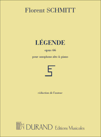 Legende: Alto Saxophone & Piano (Durand)