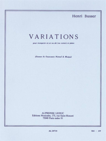 Varitations Trumpet & Piano (Leduc)