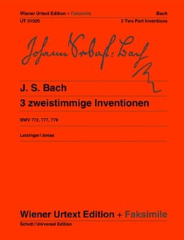 Three Two Part Inventions: Facsimile: Piano (Wiener Urtext)