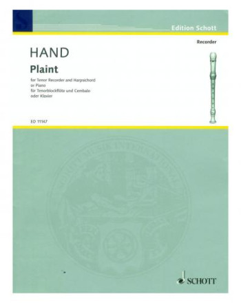 Plaint: Tenor Recorder and Harpischord