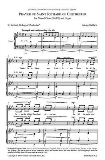 Prayer Of St Richard of Chichester: Vocal SS (OUP)