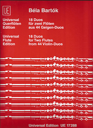 18 Duos For 2 Flutes From 44 Violin Duos