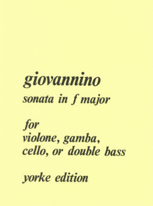 Sonata In F Major: Double Bass (Yorke)