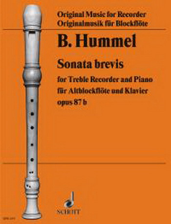 Sonata Brevis Op 87B: Treble Recorder and Piano