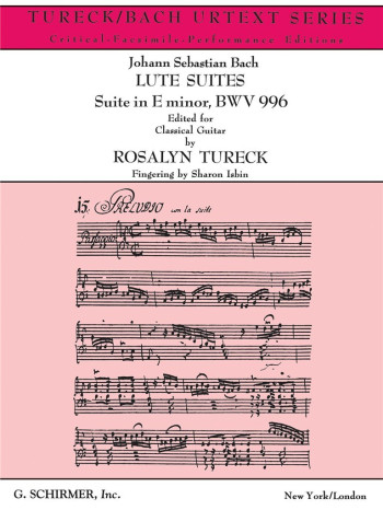 Suite In E Minor Bwv996: Guitar (Schirmer)
