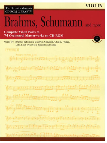 Orchestra Cd Rom Libarary: Violin 1 and 2: Vol 3: Brahms, Schumann