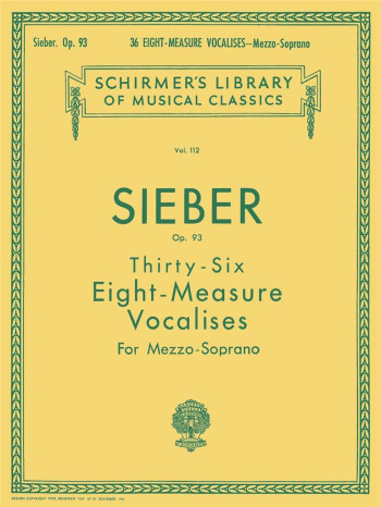 36 Eight Measure Vocalises: Mezzo Soprano Voice