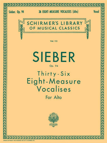 36 Eight Measure Vocalises: Alto Voice