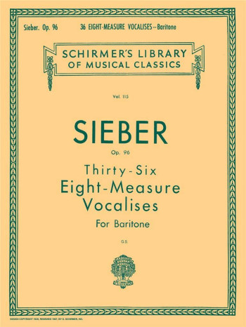 36 Eight Measure Vocalises: Baritone Voice