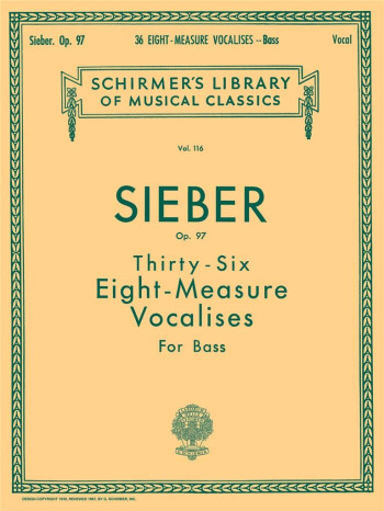 36 Eight Measure Vocalises: Bass Voice
