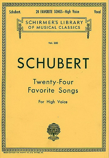 24 Favourite Songs: High Voice And Piano  (Schirmer)
