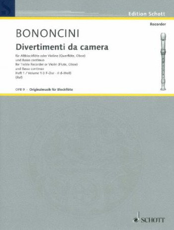 Divertimento Du Camera F No1 Treble: Recorder & Piano