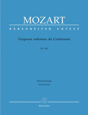 Vesperae Solennes De Confessore: Kv339: Vocal Score  (Barenreiter)