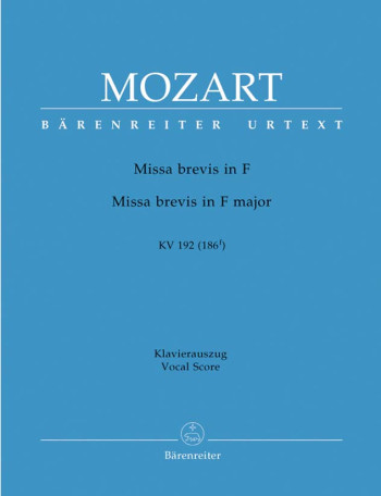 Missa Brevis: K192: F Major: Vocal Score (Barenreiter)