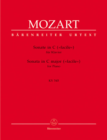 Sonata : C Major: K545: Piano  (Barenreiter)