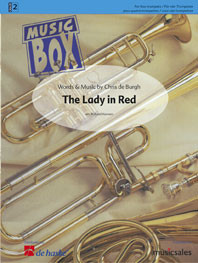 Lady In Red: 4 Trumpets:  Music Box: Score & Parts