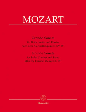 Grand Sonata After Clarinet QuintetK581: Clarinet & Piano (Barenreiter)