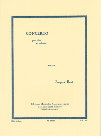 Concerto: Flute & Piano (Leduc)
