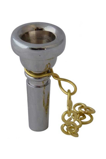 Bugle Plated Brass Mouthpiece With Chain