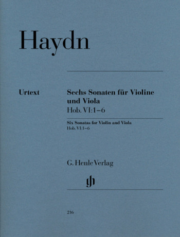 6 Sonatas For Violin And Viola Hob VI:1-6 (Henle)
