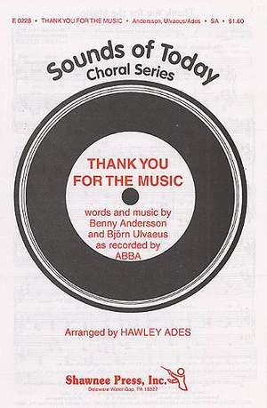 Abba Thank You For The Music Vocal SA and Piano