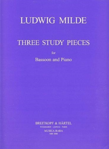 Three Study Pieces: Bassoon & Piano (Musica Rara)