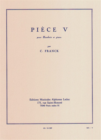Piece V Oboe & Piano (Leduc)