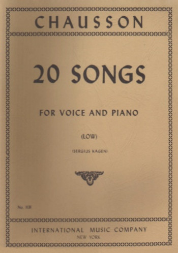 20 Songs: Low Voice and Piano