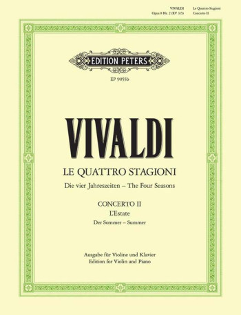 Four Seasons Op.8/2 Summer: Violin & Piano (Peters)