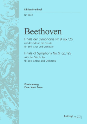 Finale Of Symphony No.9 D Minor Op.125: Vocal Score  (Breitkopf )