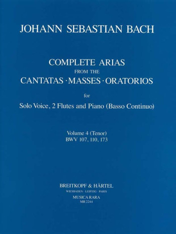 Complete Arias Vol.4: Tenor Voice & 2 Flute & Piano (Breitkopf)