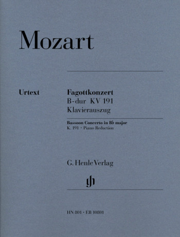 Bassoon Concerto Bb Major Kv191: Bassoon & Piano (Henle)