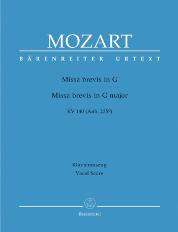 Missa Brevis In G : Kv140 : Vocal Score (Barenreiter)