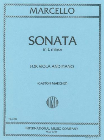 Sonata E Minor: Viola & Piano (Inernational)