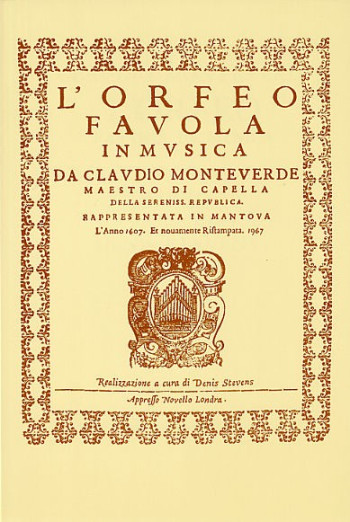 Orfeo: Vocal Score: English: Italian