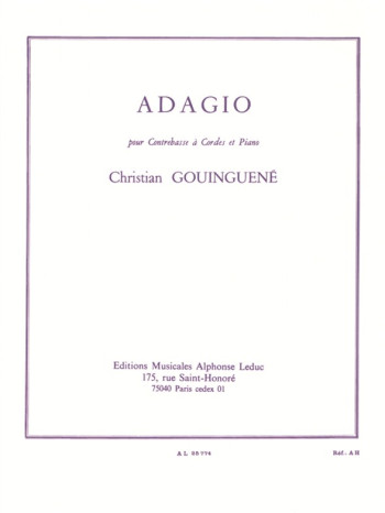 Adagio  D: Double Bass (Leduc)